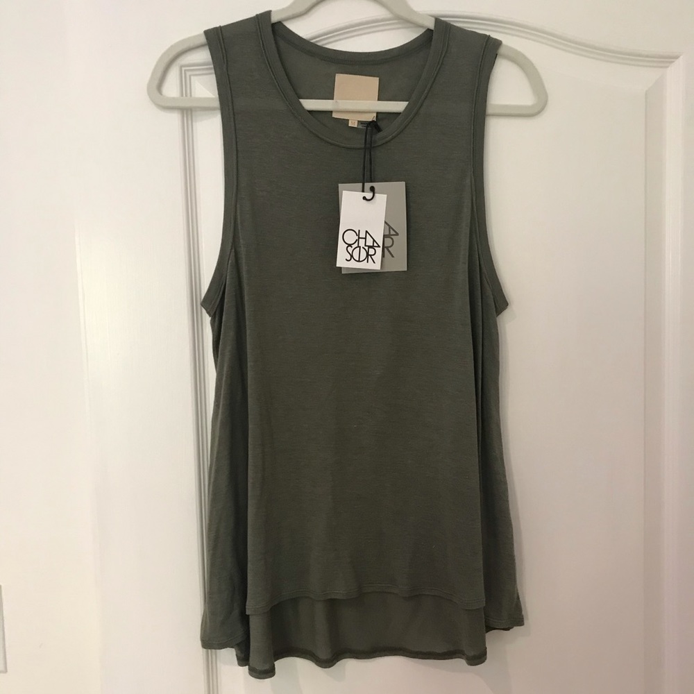 Chaser tank top, olive green, medium